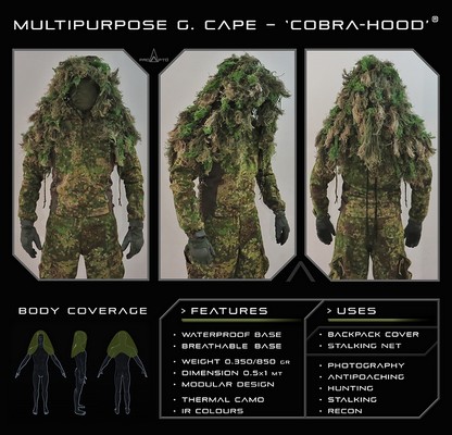 ProApto Multipurpose Ghillie Cape Cobra Hood®