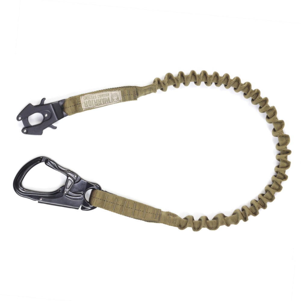 Warrior Assault Systems – Personal Retention Lanyard with FROG Clip & TANGO Carabiner Coyote Tan
